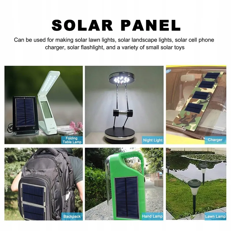 Mini Solar 3 Stuks 1W Zonnepaneel 6V Polysilicium Kabel — foto 5