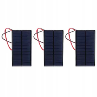Mini Solar 3 Stuks 1W Zonnepaneel 6V Polysilicium Kabel — miniatuur 9