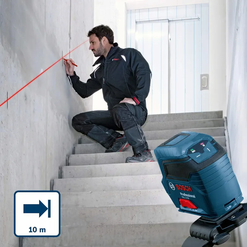BOSCH Professional Lijnlaser Rood tot 10m AA Batterijen Tas — foto 4