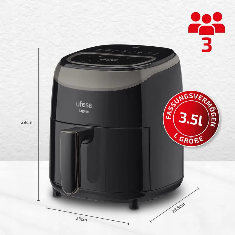 UFESA Jaguar Airfryer 3,5L 8 Programma's 1200W Touchpaneel — foto 6