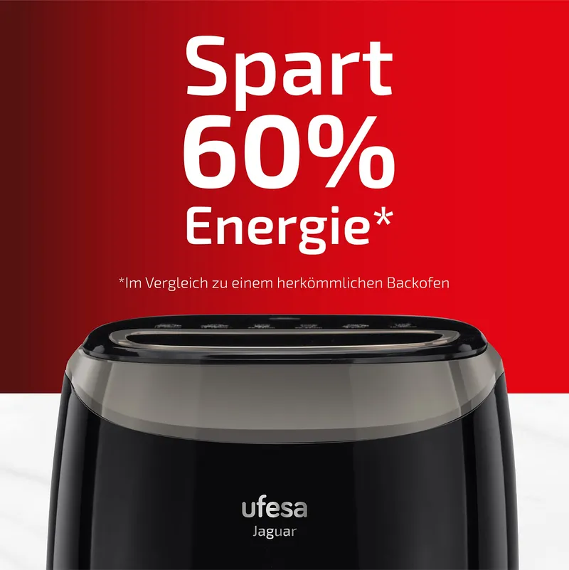UFESA Jaguar Airfryer 3,5L 8 Programma's 1200W Touchpaneel — foto 3