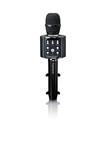 LENCO Karaoke Microfoon Bluetooth LED Voor Android iOS Zwart — foto 2