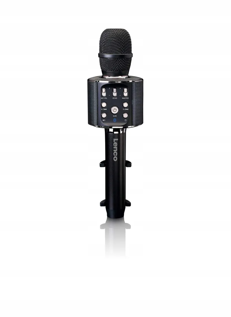 LENCO Karaoke Microfoon Bluetooth LED Voor Android iOS Zwart — foto 1