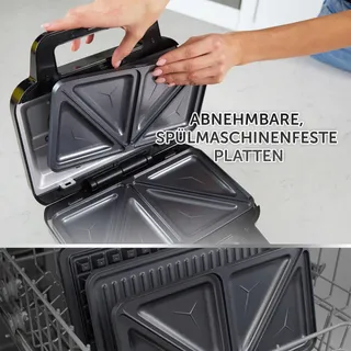 BREVILLE 3-in-1 Sandwichmaker Wafels Panini Zwart RVS — miniatuur 5