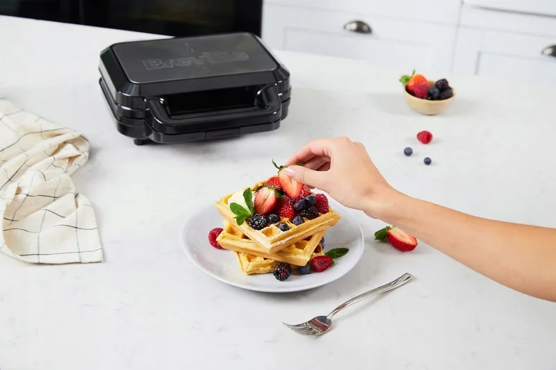 BREVILLE 3-in-1 Sandwichmaker Wafels Panini Zwart RVS — foto 12
