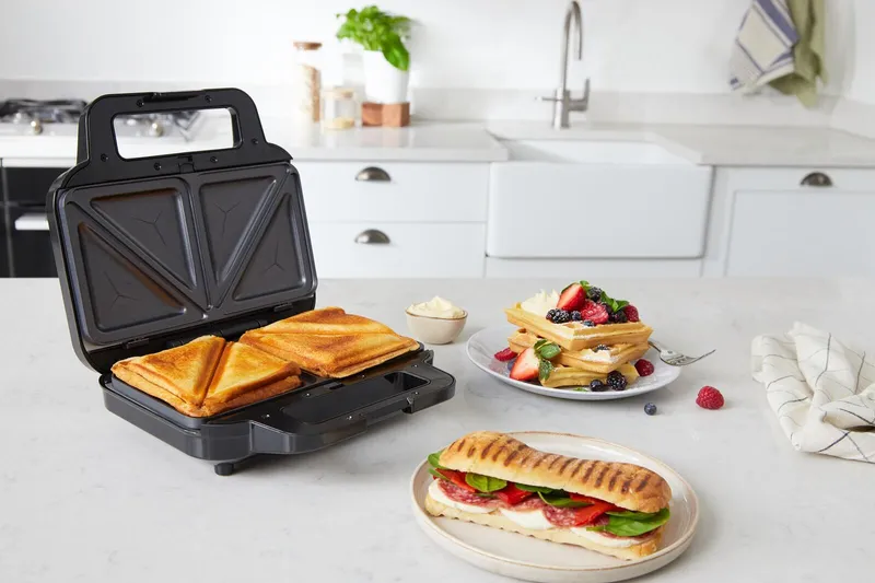 BREVILLE 3-in-1 Sandwichmaker Wafels Panini Zwart RVS — foto 10