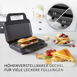BREVILLE 3-in-1 Sandwichmaker Wafels Panini Zwart RVS — miniatuur 4