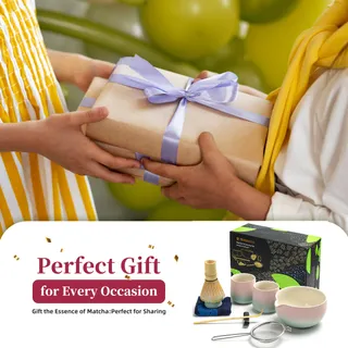 TEANAGOO Matcha Set Kom met Schenktuit Garde Houder — miniatuur 6
