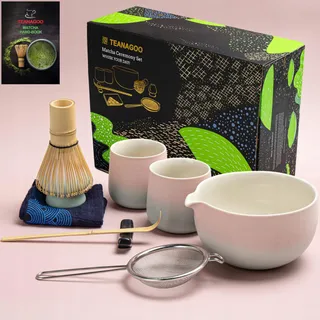 TEANAGOO Matcha Set Kom met Schenktuit Garde Houder — miniatuur 1