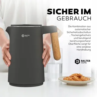 BALTER Waterkoker RVS 1,5L 2200W Temperatuurregeling Draadloos — miniatuur 6