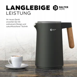 BALTER Waterkoker RVS 1,5L 2200W Temperatuurregeling Draadloos — miniatuur 7