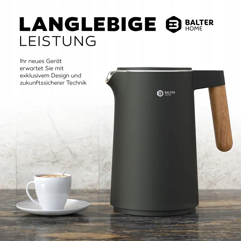 BALTER Waterkoker RVS 1,5L 2200W Temperatuurregeling Draadloos — foto 7