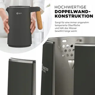 BALTER Waterkoker RVS 1,5L 2200W Temperatuurregeling Draadloos — miniatuur 3