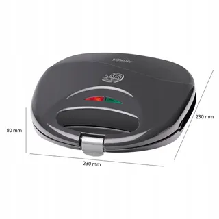 BOMANN ST 5016 CB Sandwichmaker 750W Antiaanbak Grijs — miniatuur 6
