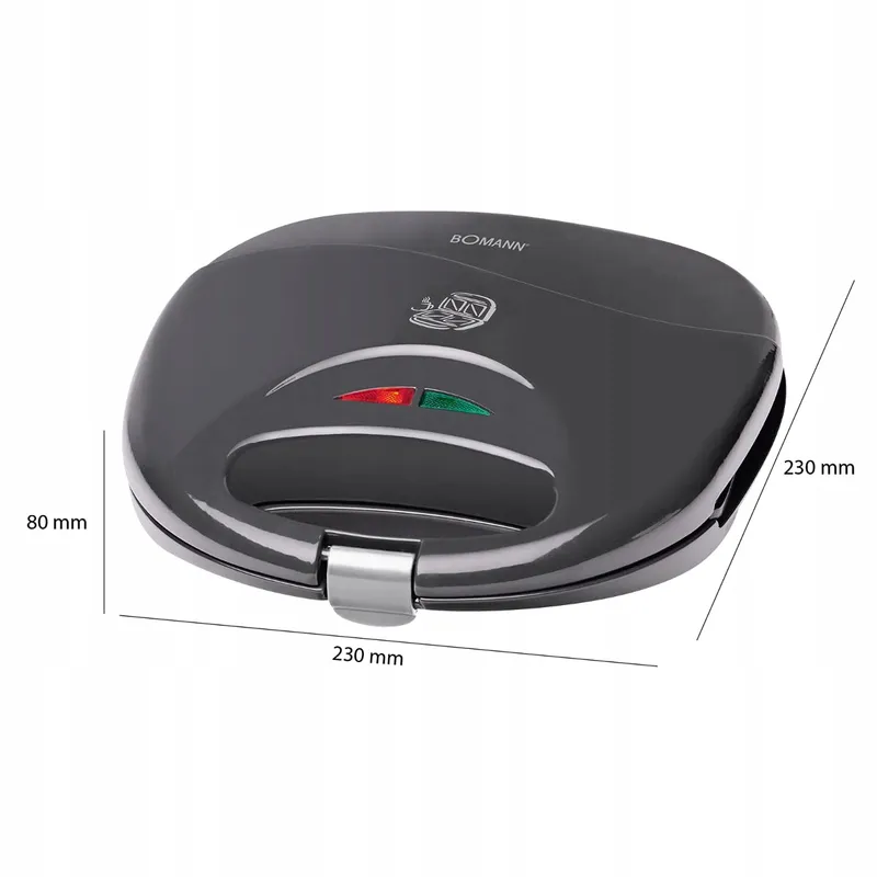 BOMANN ST 5016 CB Sandwichmaker 750W Antiaanbak Grijs — foto 6