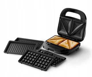 PHILIPS 5000 Serie Sandwichmaker Panini Wafels 750W Zwart Zilver