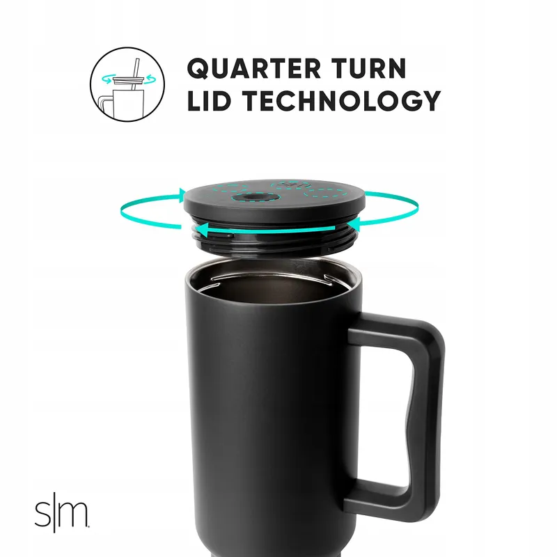 SIMPLE MODERN Thermobeker 1182ml Handvat Rietje RVS — foto 4