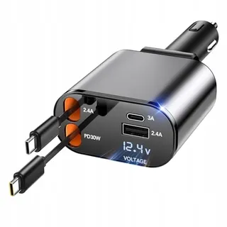 AIMTEL Autolader USB C iPhone Galaxy AirPods Pixel — miniatuur 1