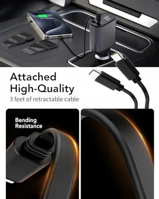 AIMTEL Autolader USB C iPhone Galaxy AirPods Pixel — miniatuur 7