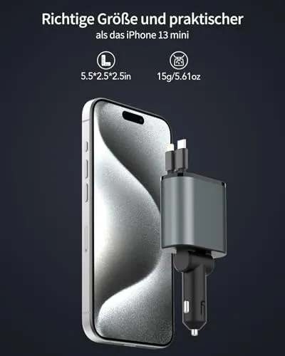 AIMTEL Autolader USB C iPhone Galaxy AirPods Pixel — foto 4
