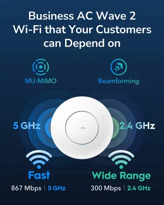 CUDY AP1300 AC1200 Gigabit Access Point MU-MIMO PoE Mesh — miniatuur 3