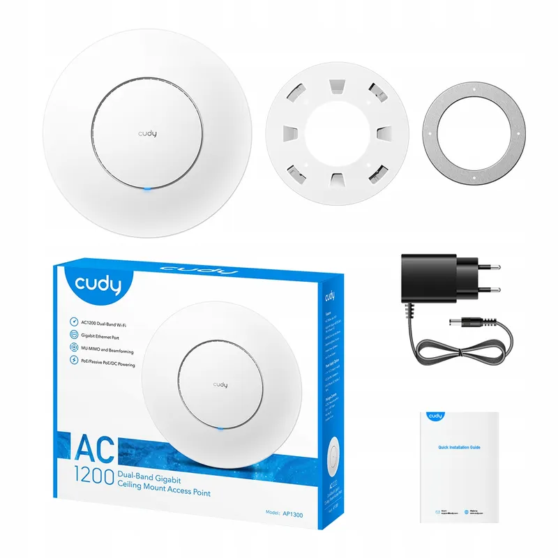 CUDY AP1300 AC1200 Gigabit Access Point MU-MIMO PoE Mesh — foto 12