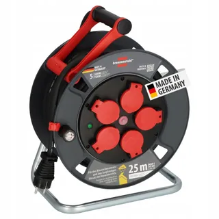 BRENNENSTUHL Professionele Kabelhaspel 25m Zwart Bouw Buiten — miniatuur 1