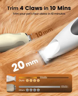 ONEISALL Poottrimmer Hond LED Stil Poten Ogen Oren Gezicht — miniatuur 2