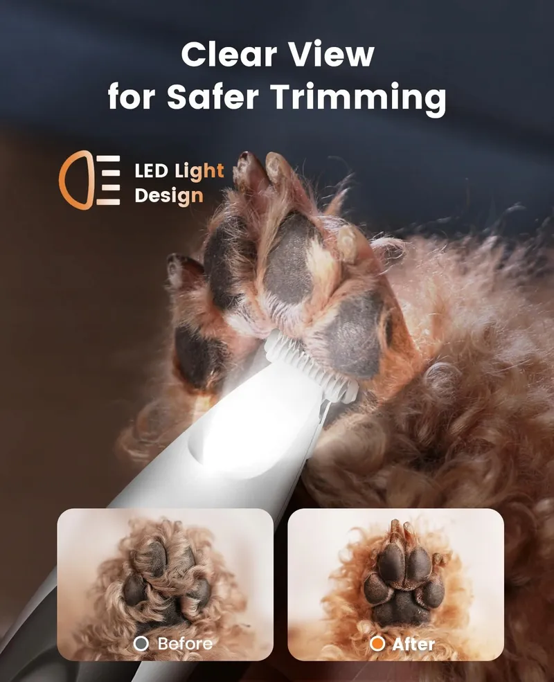 ONEISALL Poottrimmer Hond LED Stil Poten Ogen Oren Gezicht — foto 3