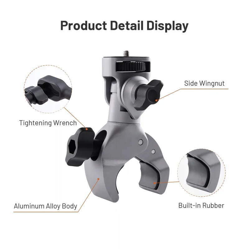 PGYTECH CapLock Aluminium Klemhouder Insta360 GoPro Osmo — foto 6