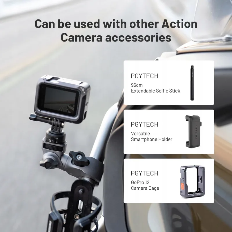 PGYTECH CapLock Aluminium Klemhouder Insta360 GoPro Osmo — foto 7