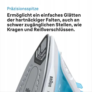 BRAUN TexStyle 1 SI1050BL Stoomstrijkijzer SuperCeramic 2000W Blauw — miniatuur 6