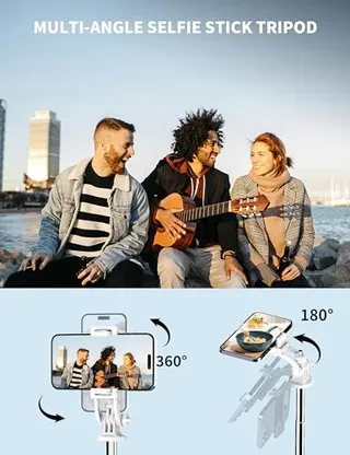 Selfie Stick 180cm Draadloze Afstandsbediening iPhone Samsung Huawei — miniatuur 4