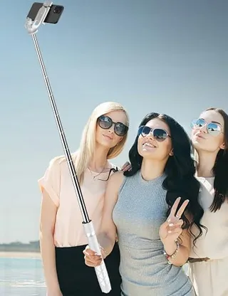 Selfie Stick 180cm Draadloze Afstandsbediening iPhone Samsung Huawei — miniatuur 7