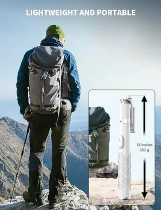 Selfie Stick 180cm Draadloze Afstandsbediening iPhone Samsung Huawei — miniatuur 6