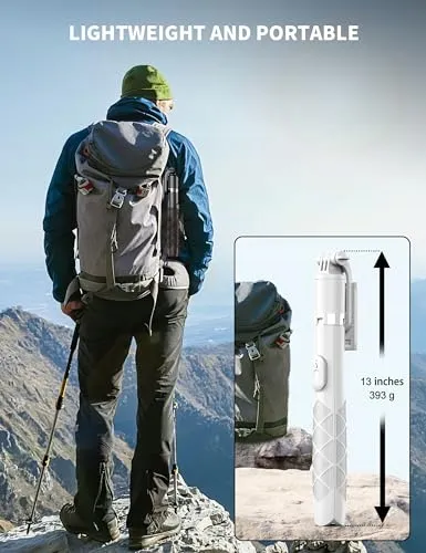 Selfie Stick 180cm Draadloze Afstandsbediening iPhone Samsung Huawei — foto 6
