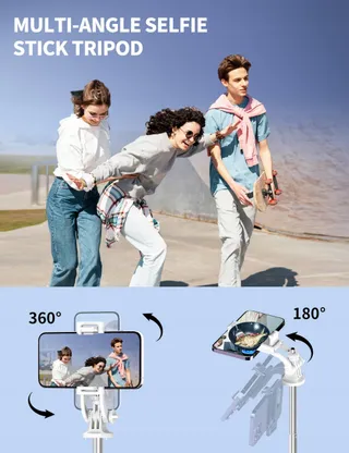 Aluminium Statief Selfiestick voor Telefoons en Camera's 179cm — miniatuur 4
