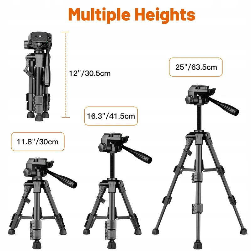 JOILCAN Mini Statief 63,5cm Aluminium DSLR Smartphone — foto 2