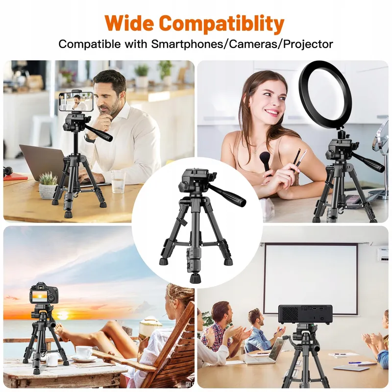 JOILCAN Mini Statief 63,5cm Aluminium DSLR Smartphone — foto 4