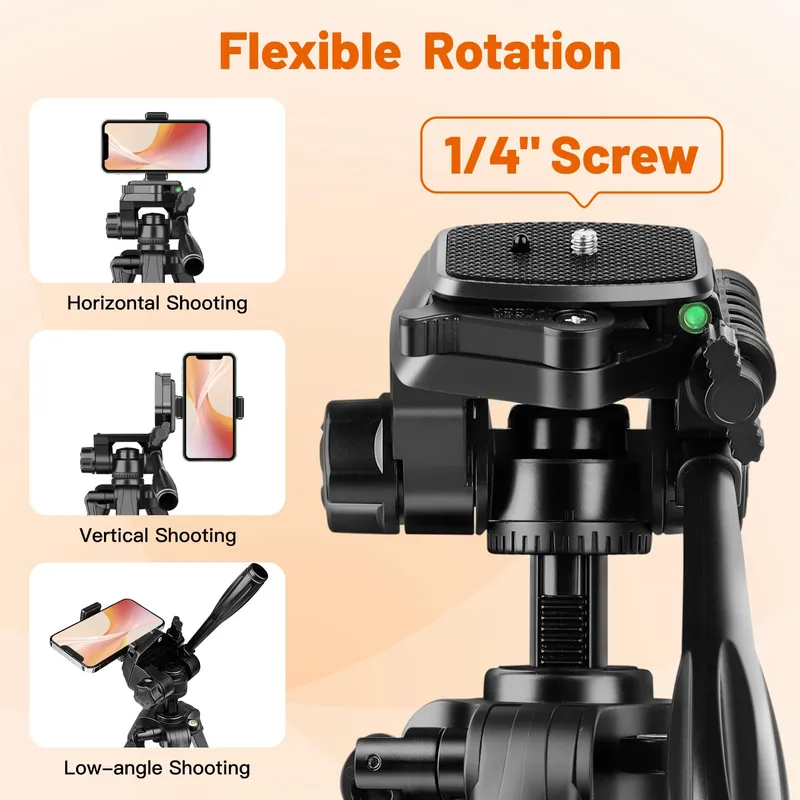JOILCAN Mini Statief 63,5cm Aluminium DSLR Smartphone — foto 3