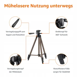 BASICS Licht Statief met Tas 127cm Champagne — miniatuur 3