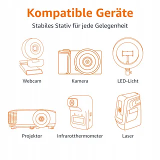 BASICS Licht Statief met Tas 127cm Champagne — miniatuur 5