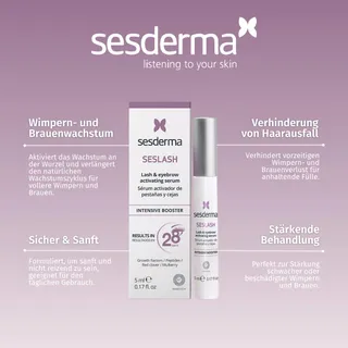 SESDERMA Seslash Serum Wimpers Wenkbrauwen 5ml Dikker Langer — miniatuur 2
