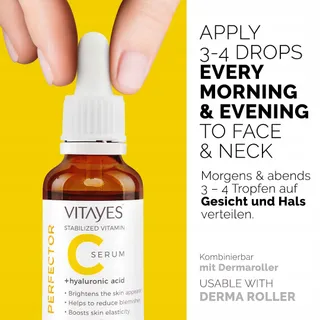 VITAYES Vitamine C Serum Hyaluronzuur 30ml Veganistisch — miniatuur 5