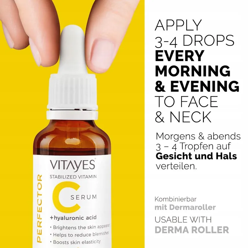 VITAYES Vitamine C Serum Hyaluronzuur 30ml Veganistisch — foto 5