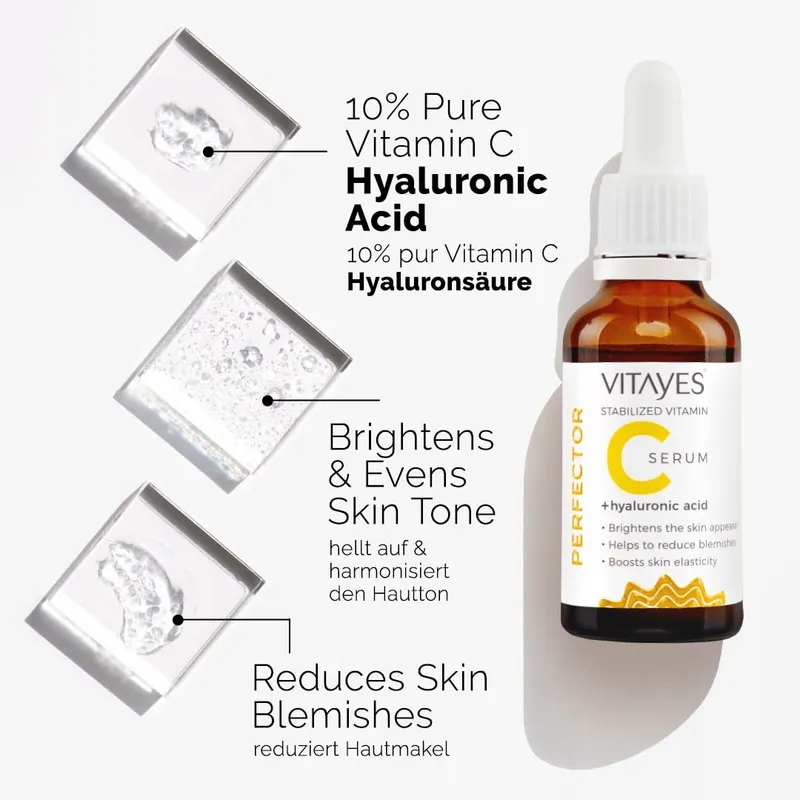 VITAYES Vitamine C Serum Hyaluronzuur 30ml Veganistisch — foto 3