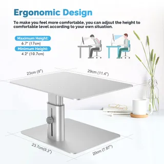 PSITEK Ergonomische Stabiele Aluminium Laptopstandaard — miniatuur 3