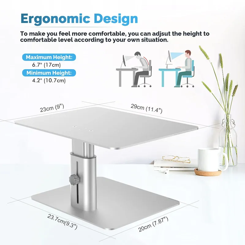 PSITEK Ergonomische Stabiele Aluminium Laptopstandaard — foto 3