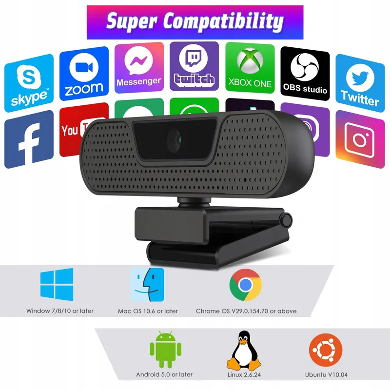 VIZOLINK W8GS 4K Webcam UHD Microfoon Autofocus Laptop Mac — foto 7