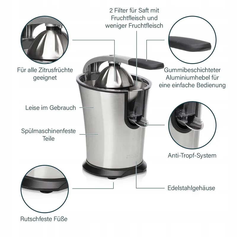 PRINCESS Master Juicer Pro 201860 RVS Perskegel Zilver — foto 6